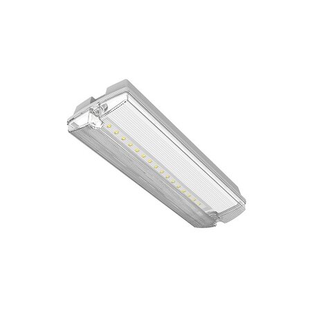 BSC 3W, noodverlichting-vluchtwegverlichting, nood/continu of schakelbaar of alleen nood, 158/158 lumen, IP65, LiFePO4, lichtgrijs/helder incl. basic pictoset 